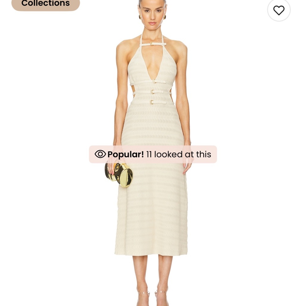 Cult Gaia Cream Backless Dress small